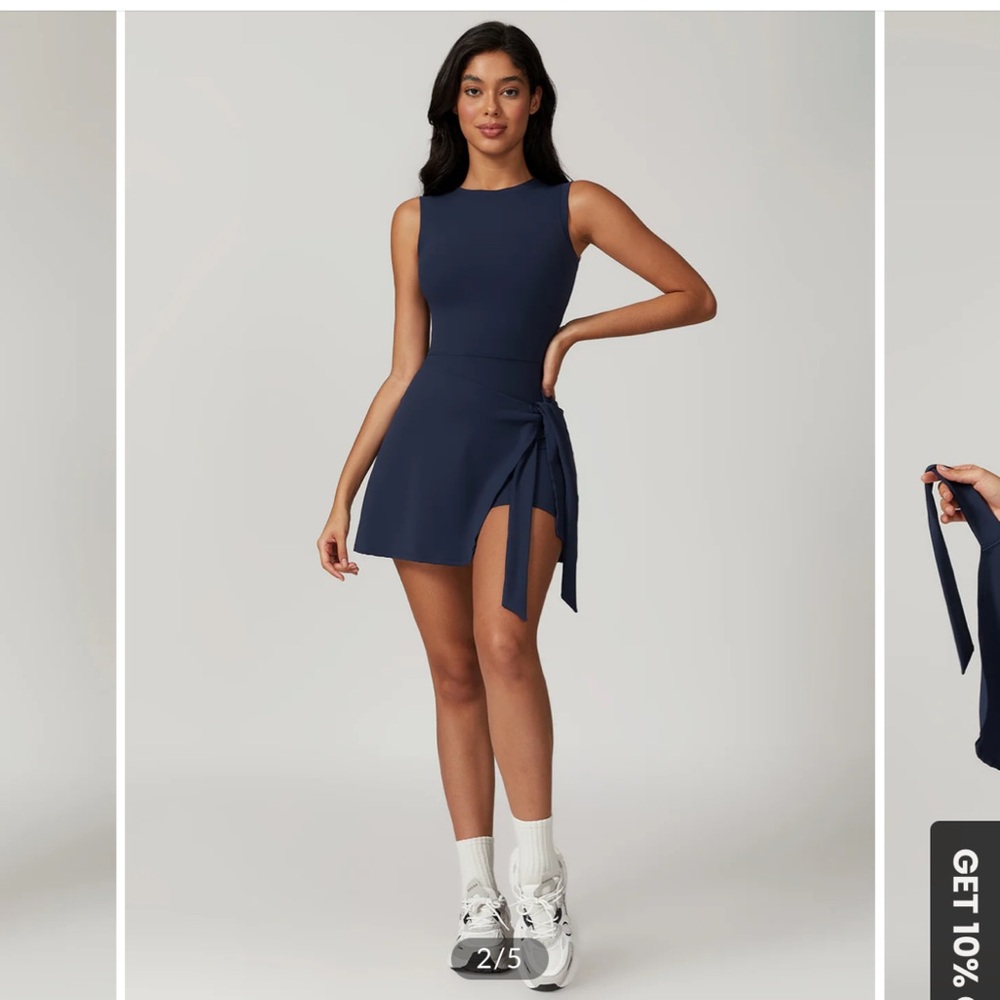 Commense knotted 2 in 1 athletic dress
